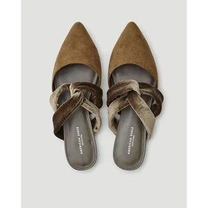 AMERICAN EAGLE Women’s Olive Pointed Toe Knotted Mule Size 7.5